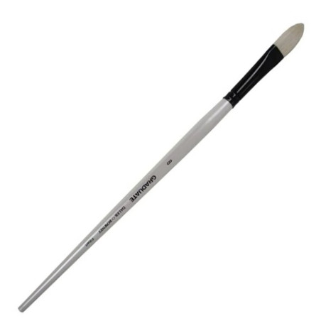Daler-Rowney Long Handle Bristle Filbert Graduate Brush Size 8 White
