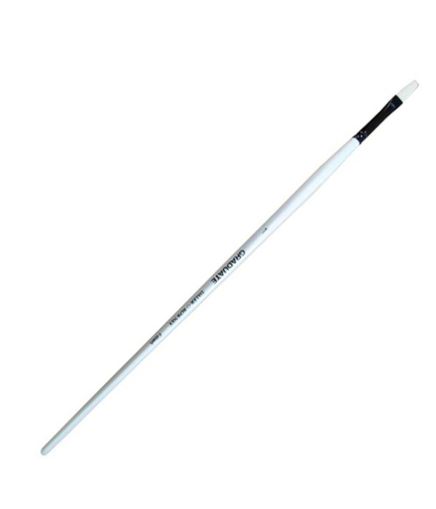 Daler-Rowney Long Handle Bristle Filbert Graduate Brush Size 1 White