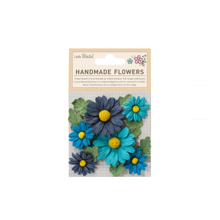 Little Birdie Handmade Flower Anya - Blue Sky 6pc