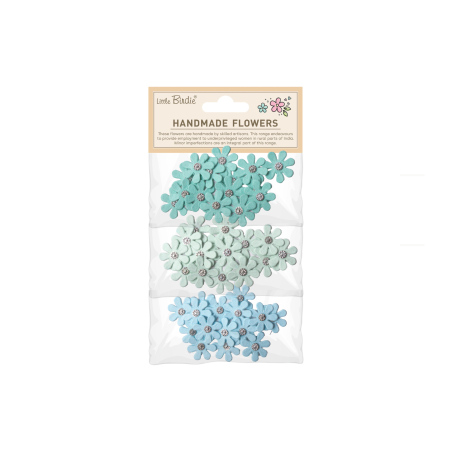 Little Birdie Handmade Flower Luna - Teal Vibes 45pc