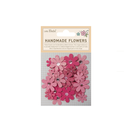 Little Birdie Handmade Flowers Sparkle Florettes - Precious Pink 30pc