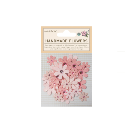 Little Birdie Handmade Flowers Sparkle Florettes - Pink Passion 30pc