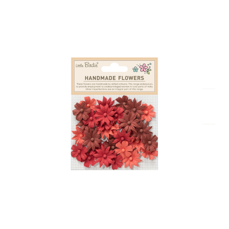 Little Birdie Handmade Flowers Valerie - Ruby Aura 32pc