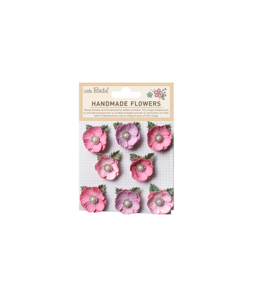 Little Birdie Handmade Flower Butter cup - Lavender Vibes 8pc