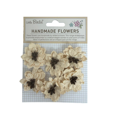 Little Birdie Handmade Flowers Phillip - Cream Tint 6pc