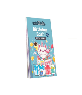 Little Birdie Stickers Book -Birthday Bash, Approx 14 x 7.2cm 12sheet