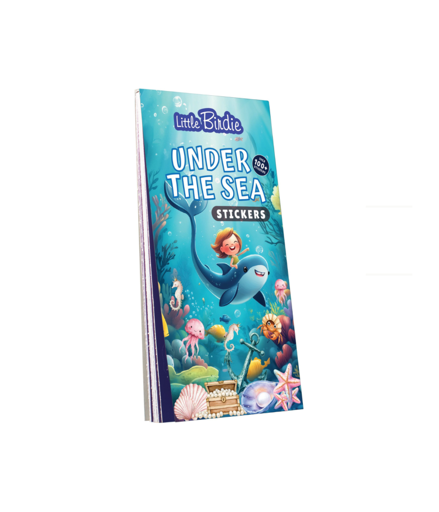 Little Birdie Stickers Book - Under The Sea, Approx 14 x 7.2cm 12sheet