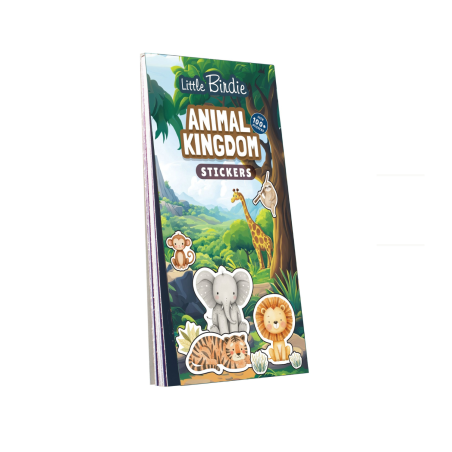 Little Birdie Stickers Book -Animal kingdom, Approx 14 x 7.2cm 12sheet