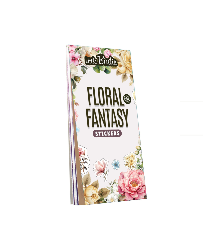 Little Birdie Stickers Book - Floral Fantasy, Approx 14 x 7.2cm 12sheet