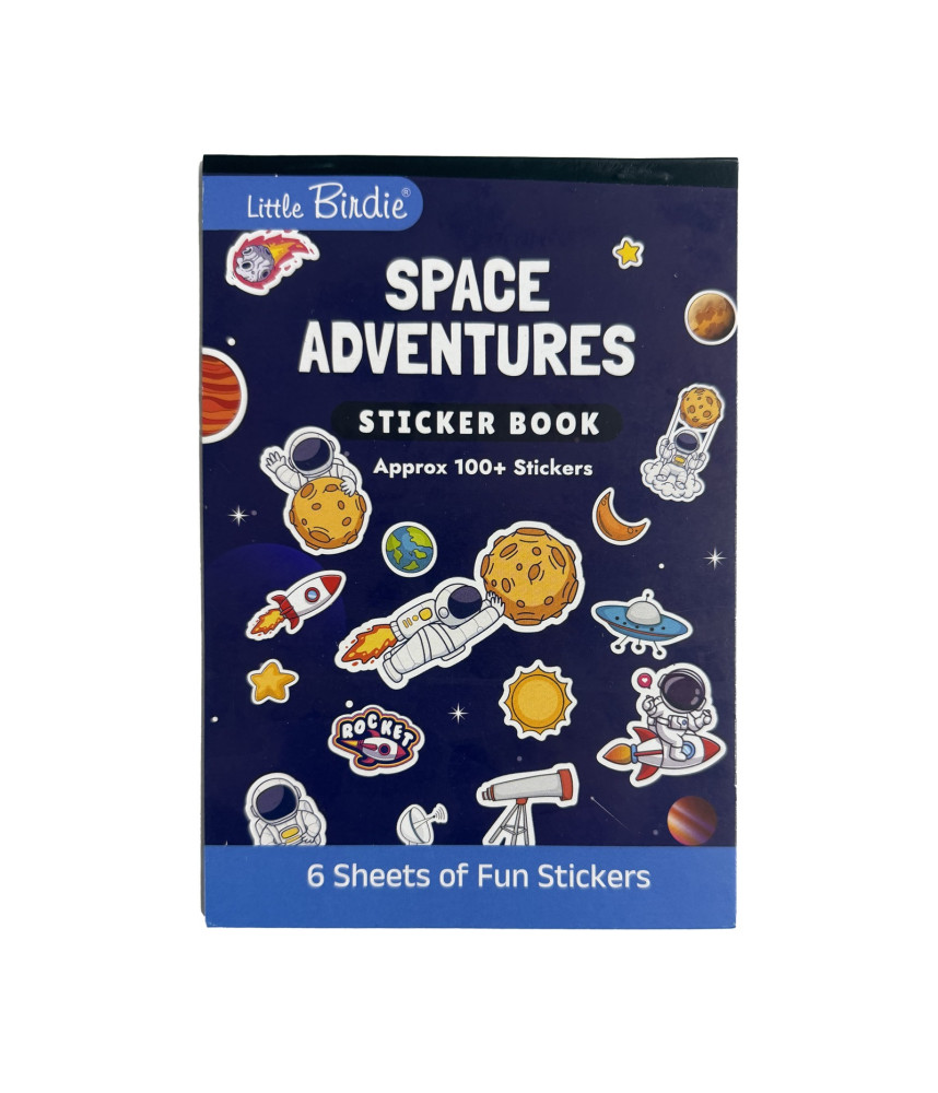 Little Birdie Stickers Book - Space Adventures, Approx 18.1 x 12.4cm 6sheet