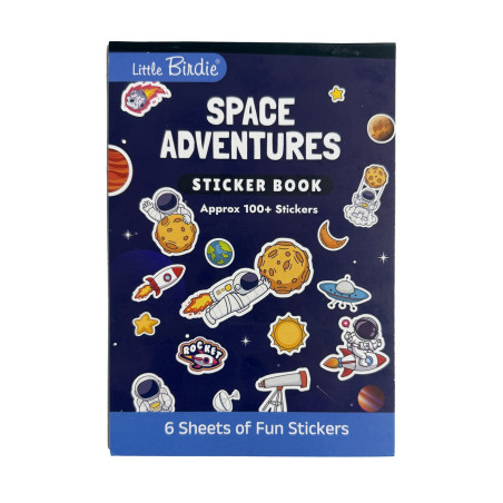 Little Birdie Stickers Book - Space Adventures, Approx 18.1 x 12.4cm 6sheet