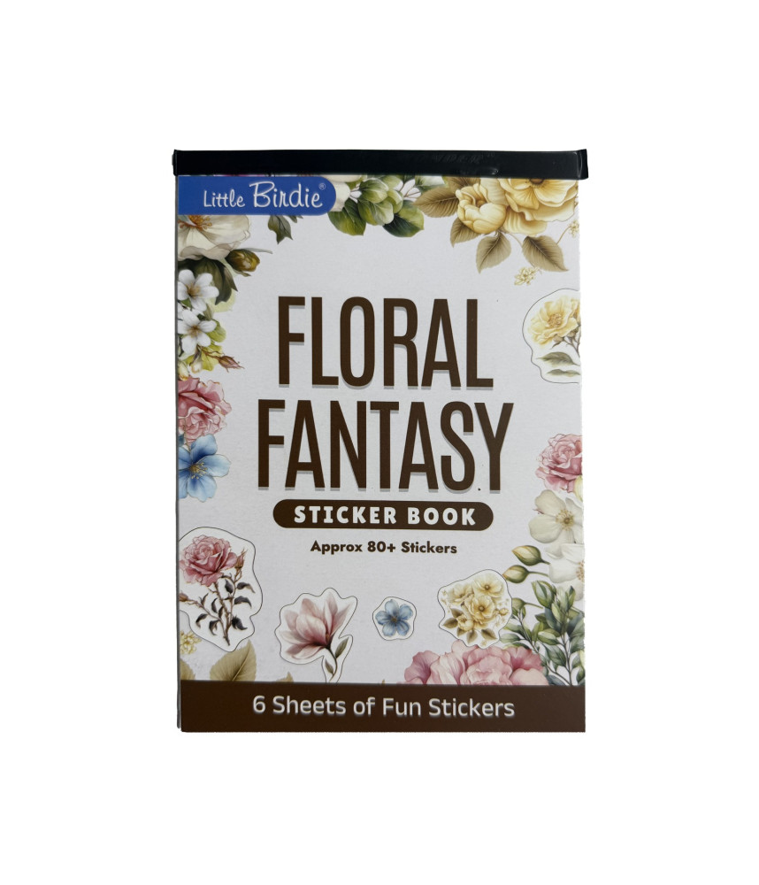 Little Birdie Stickers Book - Floral Fantasy, Approx 18.1 x 12.4cm 6sheet