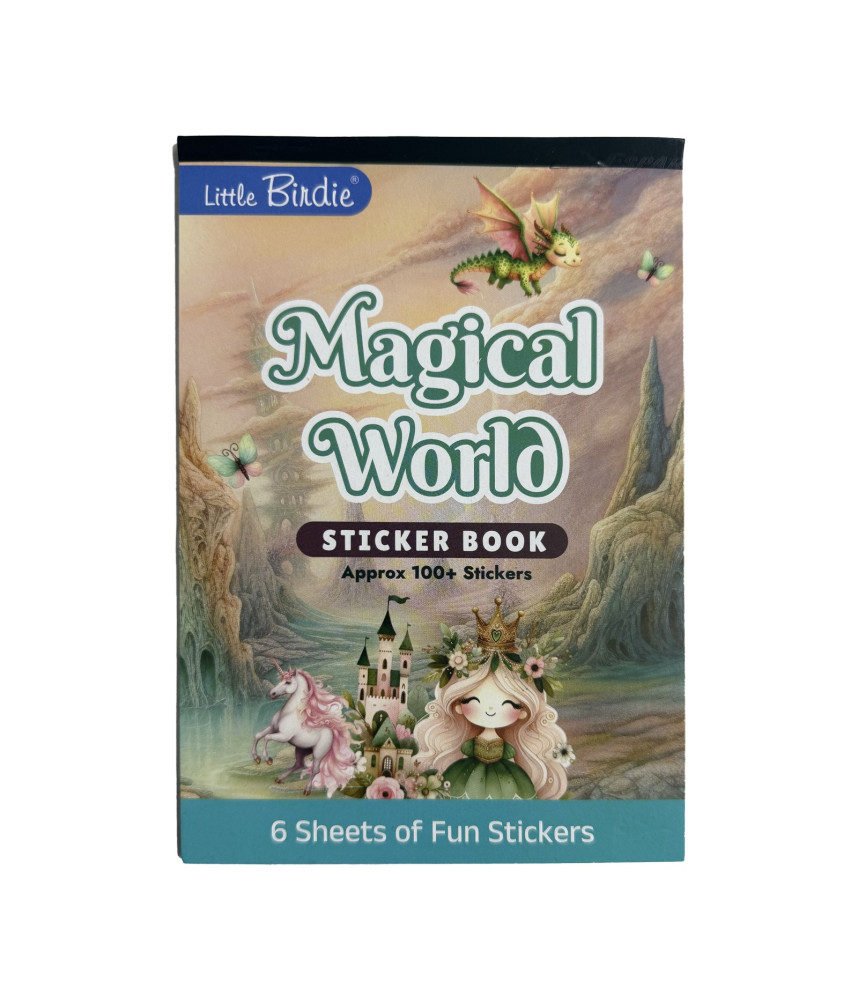 Little Birdie Stickers Book - Magical World, Approx 18.1 x 12.4cm 6sheets
