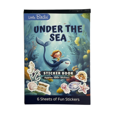 Little Birdie Stickers Book - Under The Sea, Approx 18.1 x 12.4cm 6sheets