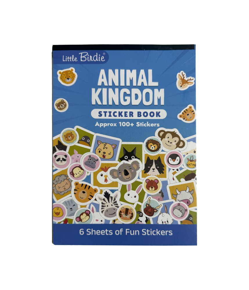 Little Birdie Stickers Book - Animal Kingdom, Approx 18.1 x 12.4cm 6sheet