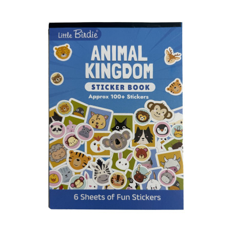 Little Birdie Stickers Book - Animal Kingdom, Approx 18.1 x 12.4cm 6sheet