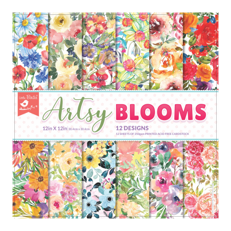 Little Birdie 12x12 Paper Pack - Artsy Blooms