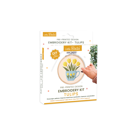 Little Birdie DIY Embroidery Kit - Tulips