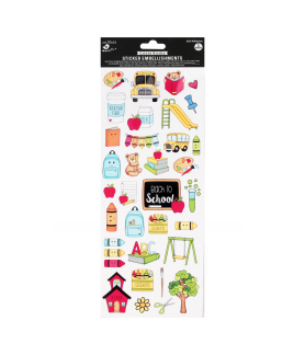 Little Birdie Peek Off Sticker Sheet - School Days 1sheet