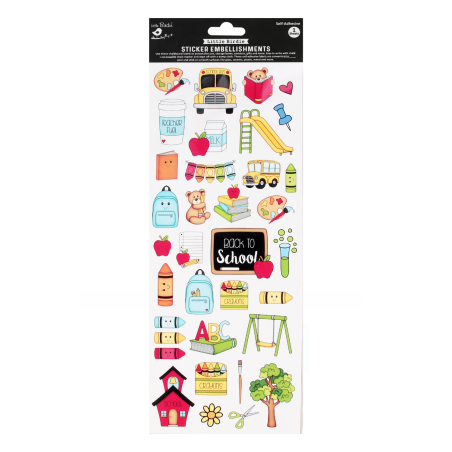 Little Birdie Peek Off Sticker Sheet - School Days 1sheet