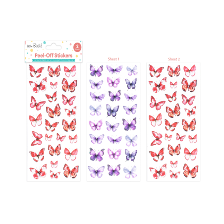 Little Birdie Peel Off Stickers - Wonder Wings, Approx 9 x 4in 2sheet