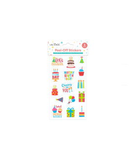 Little Birdie Peel off Sticker - Cheers & Celebration, Approx 18.1 x 10.4cm, 1 Sheet