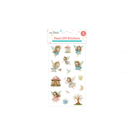 Little Birdie Peel off Sticker - Fairy Flutter, Approx 18.1 x 10.4cm, 1 Sheet