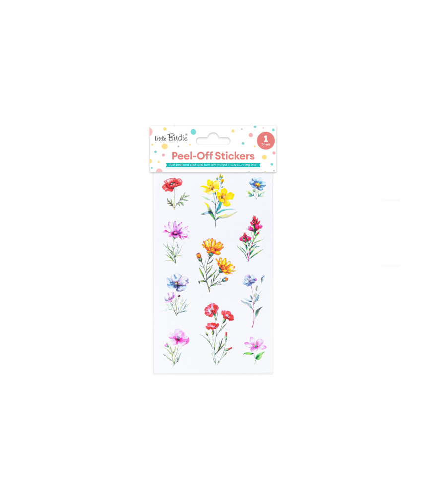 Little Birdie Peel off Sticker - Bloom & Grow, Approx 18.1 x 10.4cm, 1 Sheet