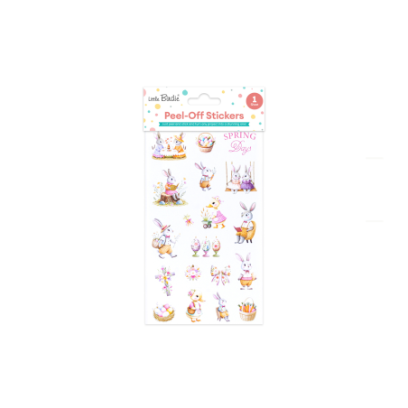 Little Birdie Peel off Sticker - Spring Days, Approx 18.1 x 10.4cm, 1 Sheet