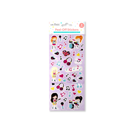 Little Birdie Peel off Sticker - Musical Moments, Approx 14.7 x 9.7cm, 2 Sheet