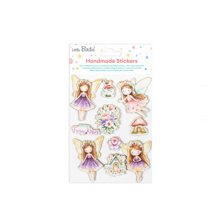 Little Birdie Self Ahesive Handmade Stickers - Fairy Affection 10pc
