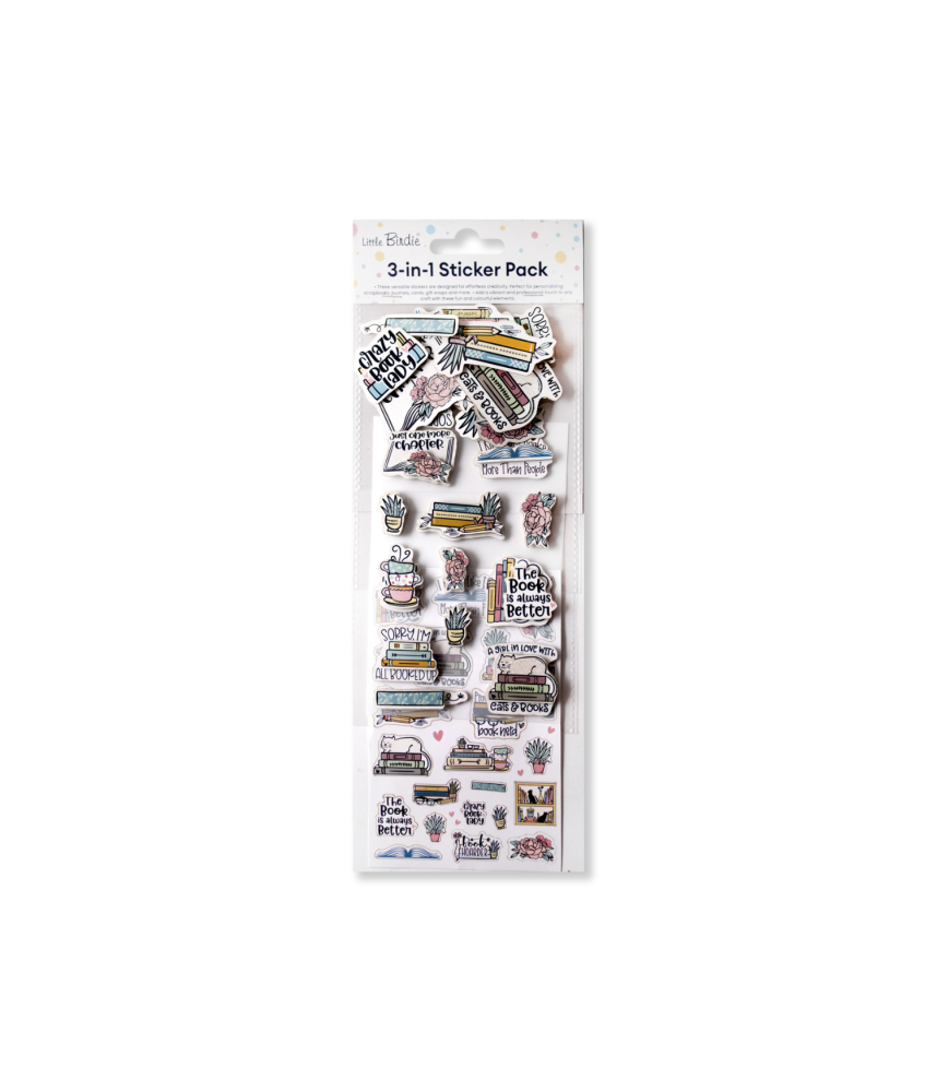Little Birdie 3 in 1 Pack - Sticker, Embellishment & Ephemera - Books Always