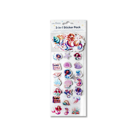 Little Birdie 3 in 1 Pack - Sticker, Embellishment & Ephemera - Mermaids and Pals