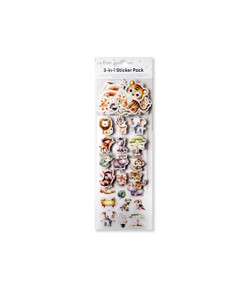 Little Birdie Peel Off Stickers - Animal Safari, Approx 18 x 10.6cm, 1 sheet