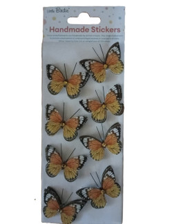 Little Birdie 3D Embellishment Cracked Butterfly 8pc