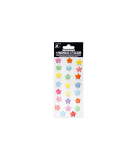 Little Birdie Self-Ahesive Resin Handman Embellishment Colourful stars 23pc