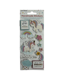Little Birdie Self-Adhesive Foil Handmade Stickers - Happy Days 11pc