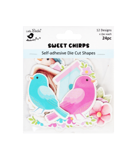 Little Birdie Self - Adhesive Die Cut Shapes - Sweet Chirps 24pc