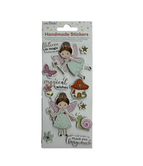 Little Birdie Self-Adhesive Foil Handmade Stickers - Magical Wishes 12pc