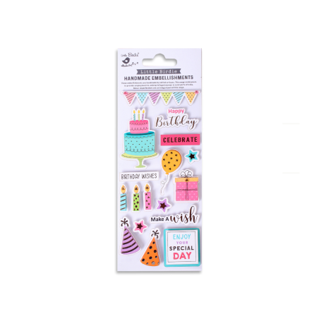 Little Birdie Self-Adhesive Foil Handmade Stickers - Make a Wish 17pc