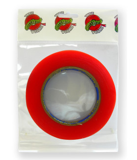 Tape Wormz Red Double Sided High Tack Tape- 12mm x 33m