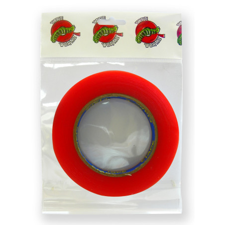 Tape Wormz Red Double Sided High Tack Tape- 12mm x 33m