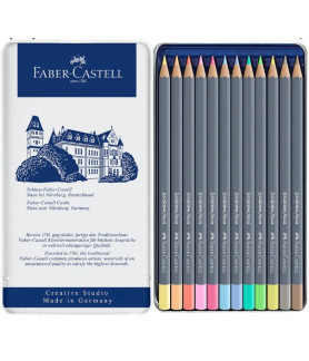 Faber-Castell Goldfaber Aqua Watercolour Pencils, Pastel Tones 12Pc