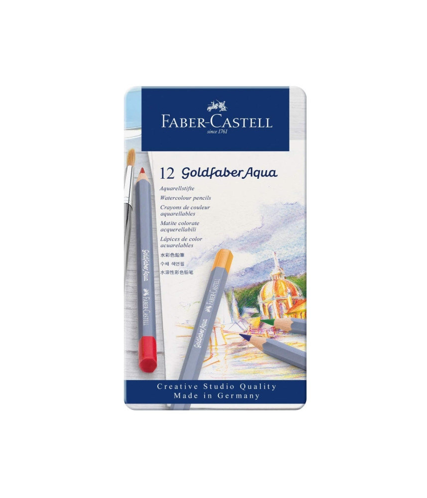Faber-Castell Goldfaber Aqua Watercolor Pencils 12Pc