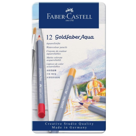 Faber-Castell Goldfaber Aqua Watercolor Pencils 12Pc