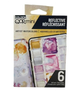 Golden - QoR Mini Reflective Half Pan Watercolor Set 6Pc