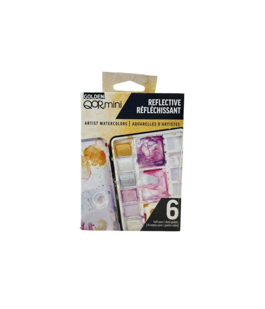 Golden - QoR Mini Reflective Half Pan Watercolor Set 6Pc