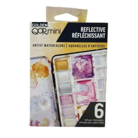Golden - QoR Mini Reflective Half Pan Watercolor Set 6Pc