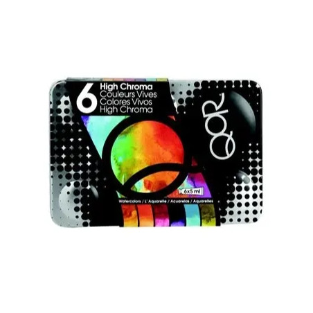 Golden - QoR High Chroma Watercolor Set 6 (6 x 5 ml tubes)