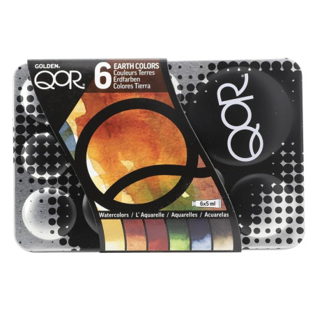 Golden - QoR Earth Colors Watercolour 6 Set (6 x 5 ml tubes)